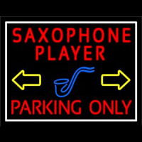 Red Sa ophone Player Parking Only 1 Neon Skilt