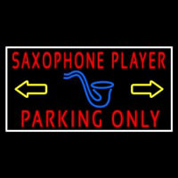 Sa ophone Player Parking Only White Border Neon Skilt