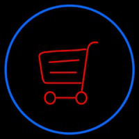 Grocery Trolley Logo Neon Skilt