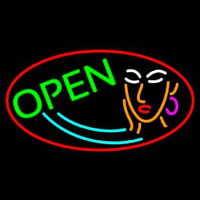 Girl Logo Open Neon Skilt