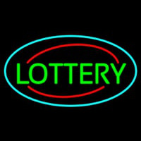 Green Lottery Neon Skilt