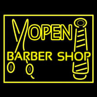 Barber Shop Open Neon Skilt