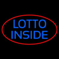 Red Lotto Inside Neon Skilt