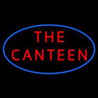 The Canteen With Blue Border Neon Skilt