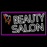 White Beauty Salon With Girl Neon Skilt