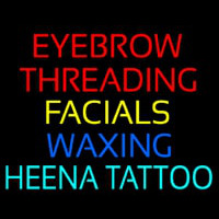 Eyebrow Threading Facials Wa ing Neon Skilt