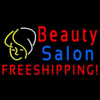Beauty Salon Free Shipping Logo Neon Skilt