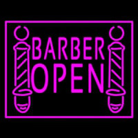 Pink Barber Open Neon Skilt
