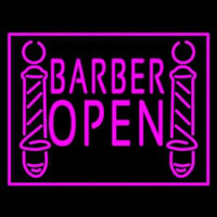 Pink Barber Open Neon Skilt