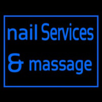 Nail Services And Massage Neon Skilt