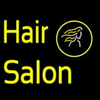 Yellow Hair Salon Neon Skilt