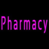 Cursive Pink Pharmacy Neon Skilt