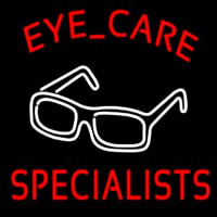 Eye Care Specialist With Glasses Logo Neon Skilt