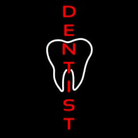 Vertical Dentist Logo Neon Skilt