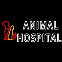 Double Stroke Animal Hospital Neon Skilt