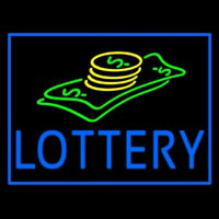 Blue Lottery Logo Neon Skilt