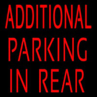 Additional Parking In Rear Neon Skilt