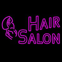 Double Stroke Pink Hair Salon Neon Skilt