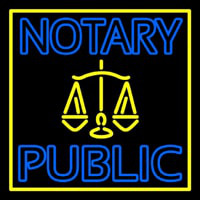 Notary Public Logo Neon Skilt