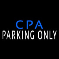 Cpa Parking Only Neon Skilt