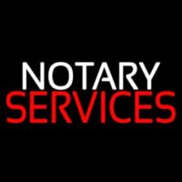 Notary Services Open Neon Skilt