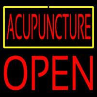Acupuncture Block Open Neon Skilt