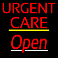 Urgent Care Script2 Open Yellow Line Neon Skilt