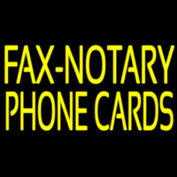 Yellow Fa  Notary Phone Cards Neon Skilt