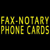 Yellow Fa  Notary Phone Cards 1 Neon Skilt