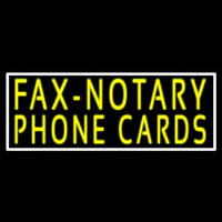Yellow Fa  Notary Phone Cards With White Border 1 Neon Skilt
