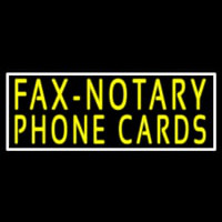 Yellow Fa  Notary Phone Cards With White Border 1 Neon Skilt