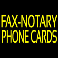 Yellow Fa  Notary Phone Cards With White Border Neon Skilt