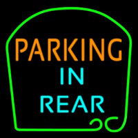 Parking In Rear Neon Skilt