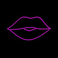 Pink Lips Neon Skilt