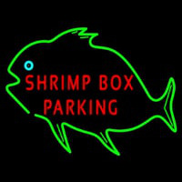 Shrimp Bo  Parking With Green Fish Neon Skilt